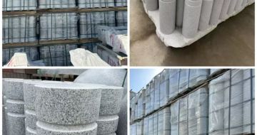 菏泽 芝麻白花岗岩挡车柱、隔离柱多少钱