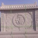 菏泽 芝麻白花岗岩屏风，照壁，影壁