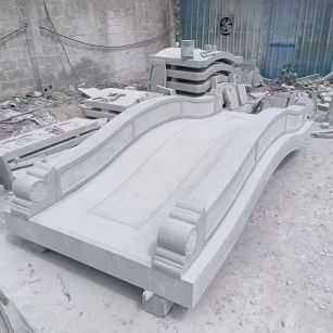 菏泽 芝麻灰花岗岩园林景观 小石桥