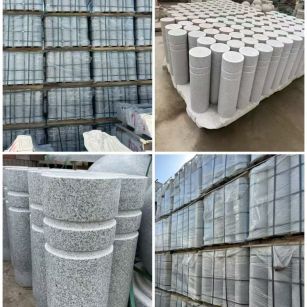 菏泽 芝麻白花岗岩挡车柱、隔离柱多少钱