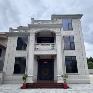 菏泽 芝麻白石材别墅干挂案例展示