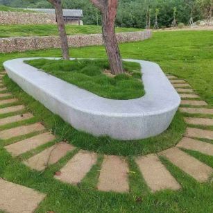 菏泽 芝麻白光面整石坐凳