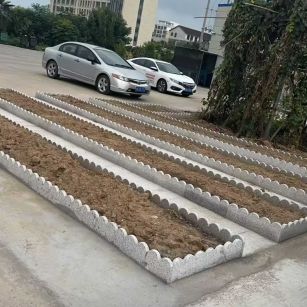 菏泽 花边石、花围石、花园石安装效果