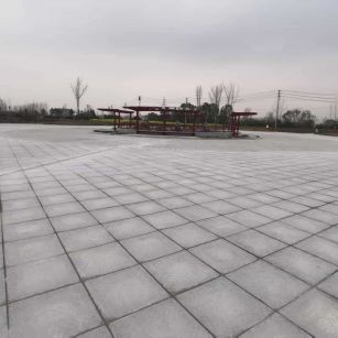 菏泽 芝麻白火烧面-公园广场地铺效果