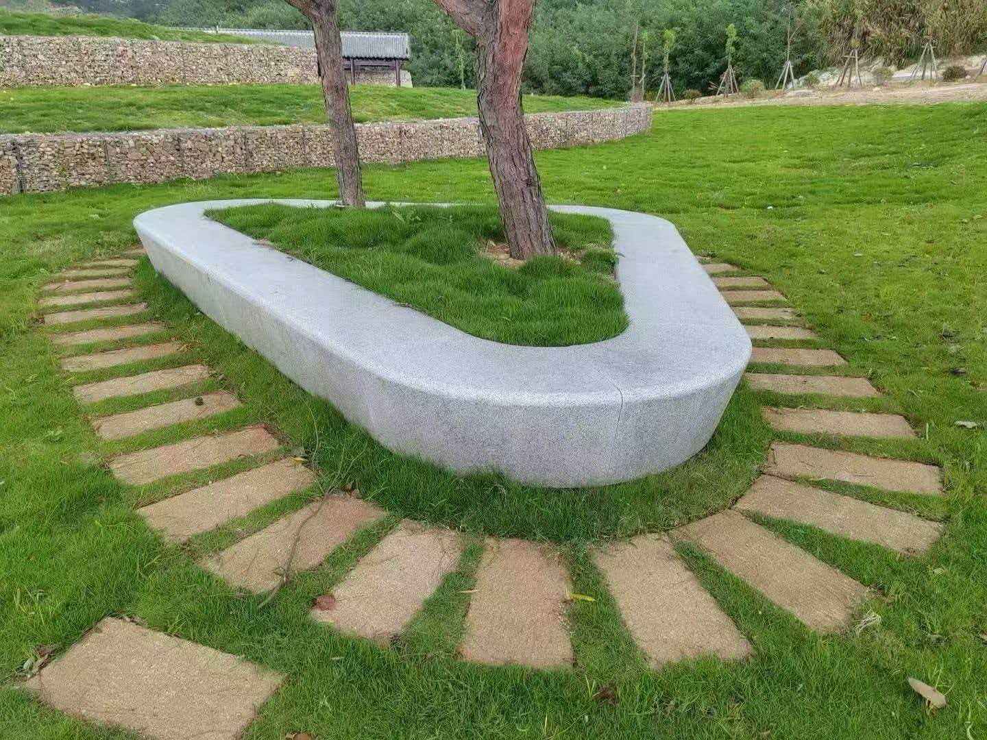 菏泽 芝麻白光面整石坐凳